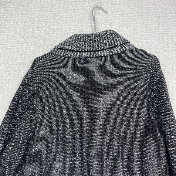 Guess Men’s Cleo Shawl Collar Zip Sweater Size L Light Grey Knit Pullover - Picture 10 of 12